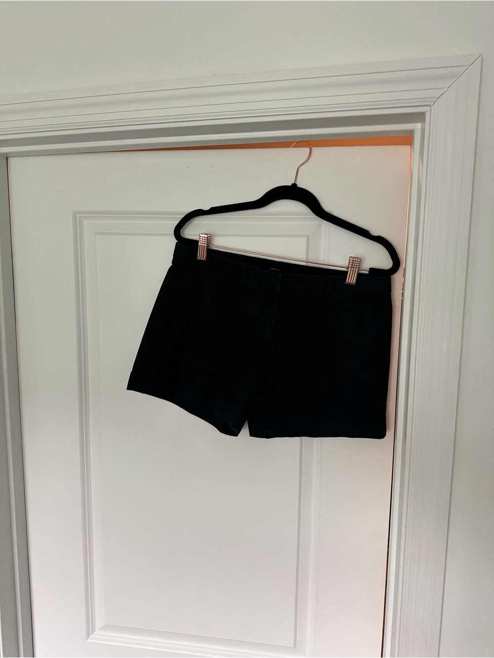 Theory Black High-Rise Tailored Shorts